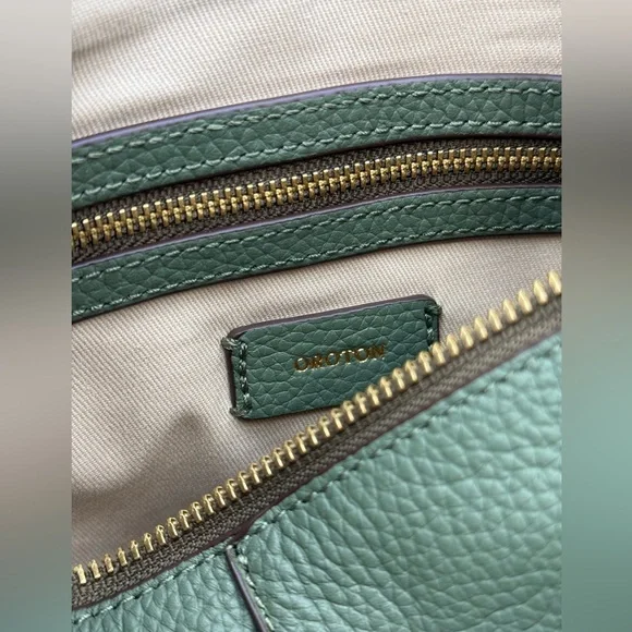 🆕 OROTON 🧿 NWOT Lily Zip Top Leather Crossbody, Olive - Picture 12 of 16
